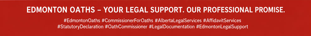 Edmonton Oaths: Your legal support &mdash; our professional promise.